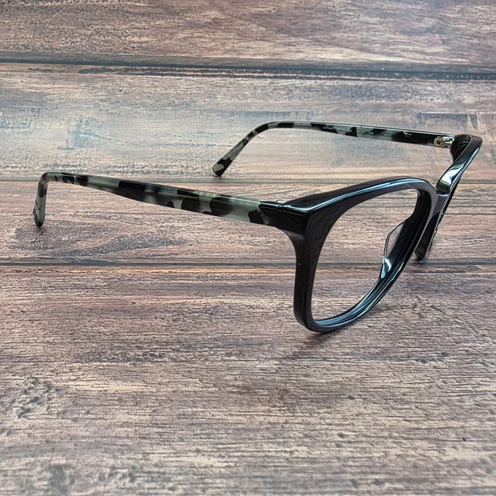 Cole Haan CH7045 Black Cat Eye Eyeglasses Grey Tortoise Temples 56-17-135